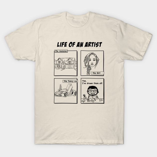 Life of an Artist T-Shirt by Alema Art